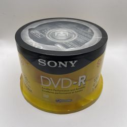 Sony DVD-R 50 Pack 4.7 GB 120 Min Blank Media Disc 1x-16x Sealed New