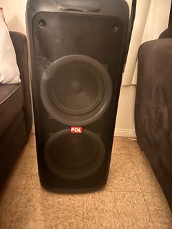 FOL Large Dual-Woofer Party Speaker Tower