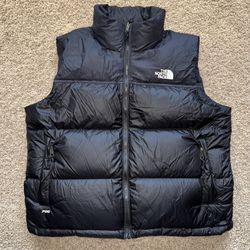 The North Face Black Retro Nuptse 700 Down Puffer Jacket Vest Women’s XL