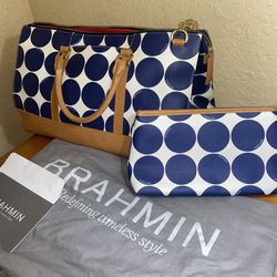 Brahmin Tote Bag & Wallet - Like New 
