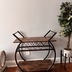 Dark Wood Bar Cart