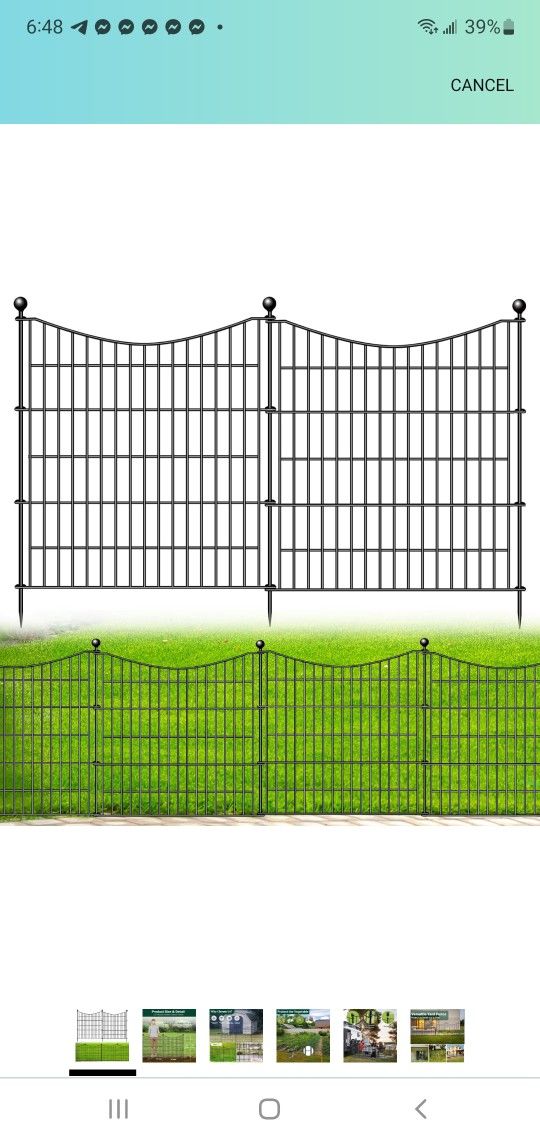 BRAND NEW..10 Panels No Dig Dog Fence Outdoor for Yard, 32 in(H) X 23.6 ft(L) Decorative Tall Garden