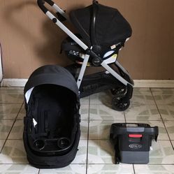 LIKE NEW GRACO MODES NEST TRAVEL SYSTEM STROLLER CAR SEAT AND BASSINET 2 IN 1
