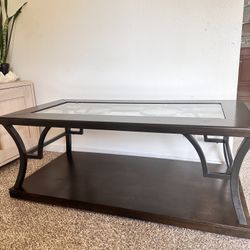 Coffee table with side tables