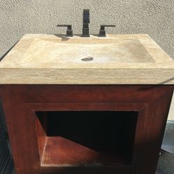 Travertine Bathroom Sink