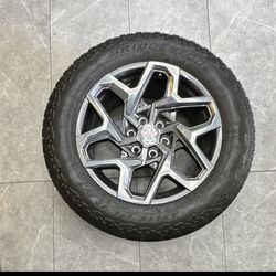 20" GMC SIERRA 1500 MACHINE GRAY WHEELS RIMS & TIRES OEM SET (4) 1(contact info removed)