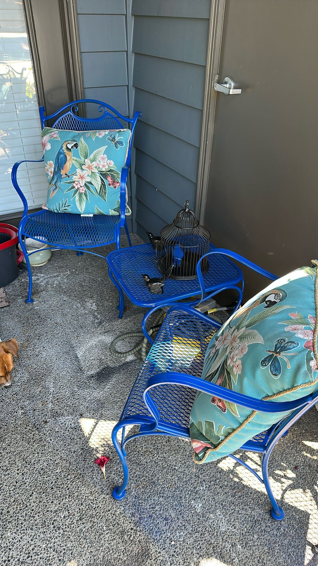 Metal Patio Chairs And Table Restored