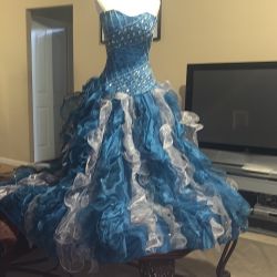 Glamorous Strapless  Girl Gown 