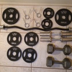 Exercise Weights Dumbbells Curl Bar 250 OBO