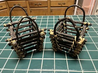 Authentic Wood And Wicker Baskets
