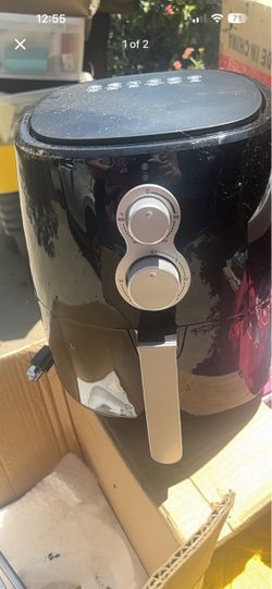 Black Air Fryer with Dial Controls