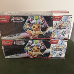Pokemon Prismatic Evolutions Sam’s Club Surprise Box + Booster Bundle Sealed