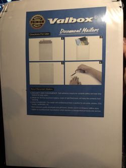 ValBox 9x11.5 Self Seal Photo Document Mailers 25 Pack Stay Flat Whit Envelopes, 9.25 x 11.75 Inches