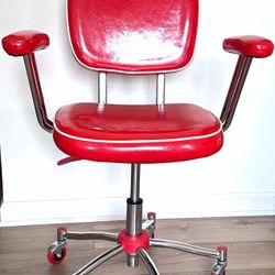 Novimex Fashion Ltd Retro Red Rolling Office Chair