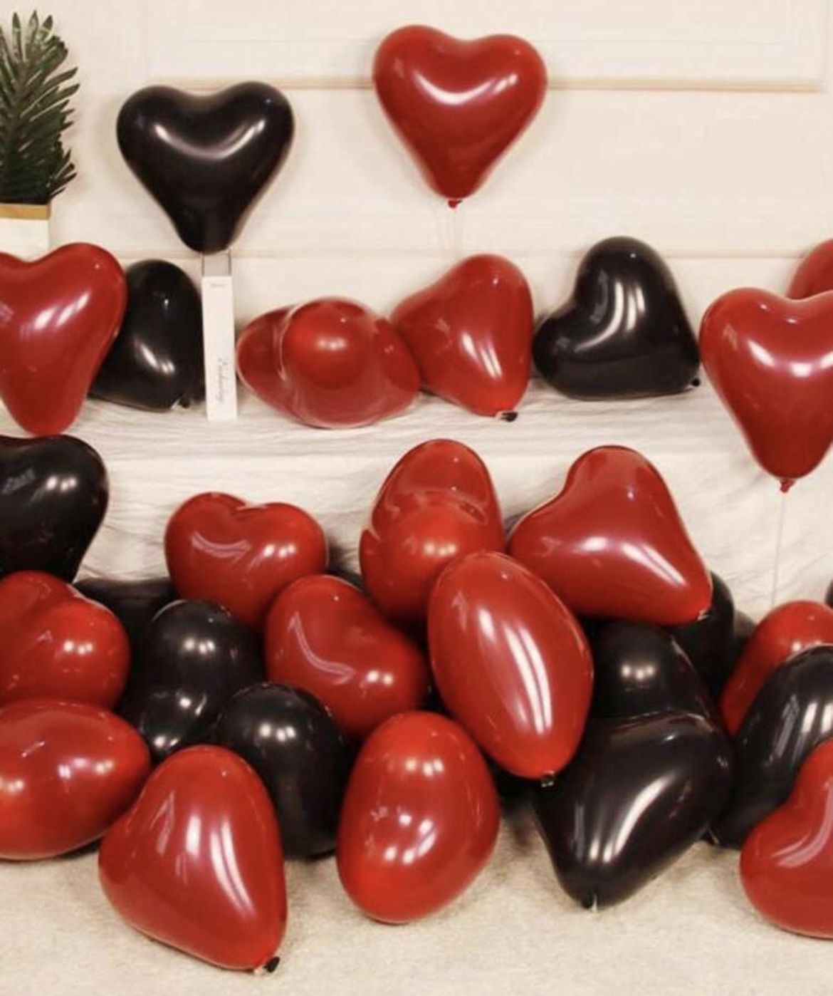 1set/20pcs Two-Tone Heart Decoration Balloons