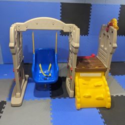 Toddler Indoor Swing and Slide Playset