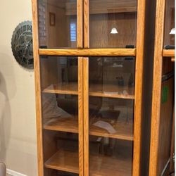 Oak Glass Cabinet #1