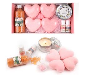 Bath Bombs Gift Set 100% Natural Handmade Pink Bubble Bathbombs Bath Ball
