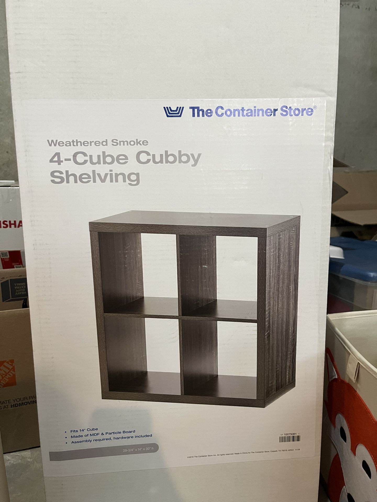 4-Cube Cubby Shelving (4 Cubby Bins Included)