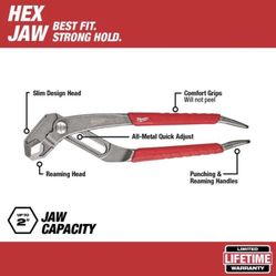 Milwaukee 10” Comfort Grip V-Jaw Pliers