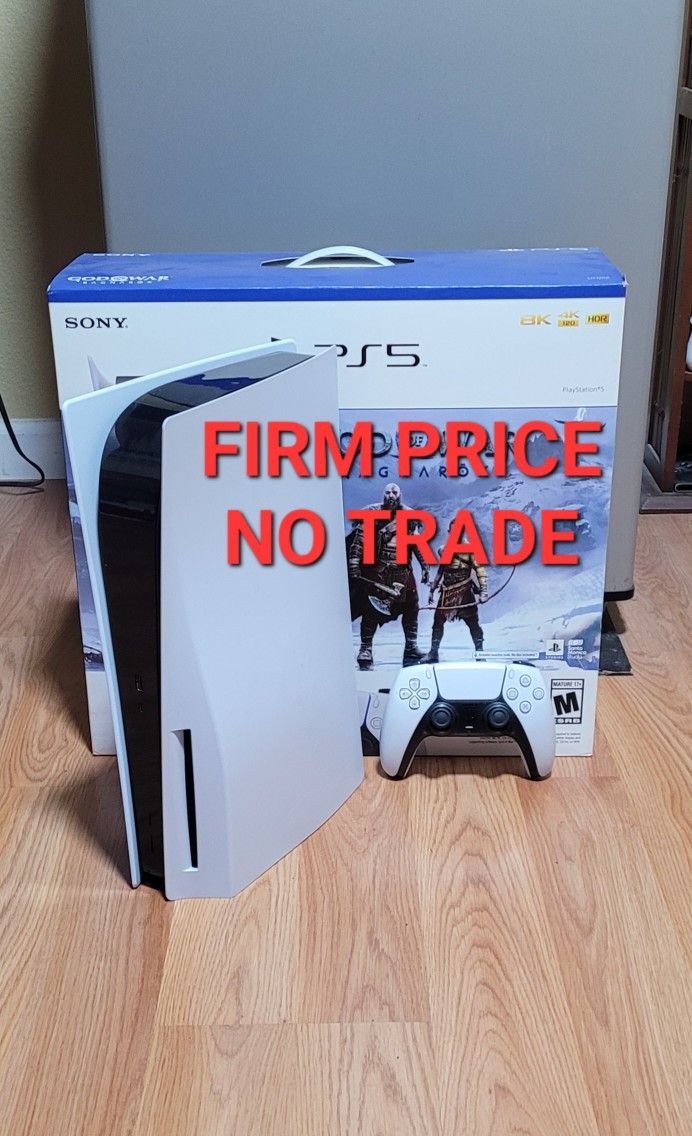 PS5 DISC Ed. , FIRM PRICE, NO TRADE, GREAT CONDITON, READ DESCRIPTION FOR DETAILS