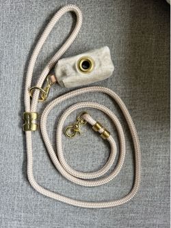 The Foggy Dog Flax Marine Rope Dog Leash, Petite Up To 40lbs