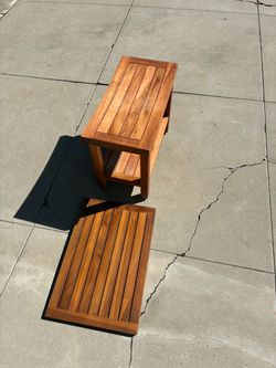 Shower Bench and Floor Mat - Aquateak