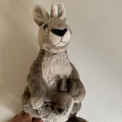 Large Kangaroo And Joey Stuffy 