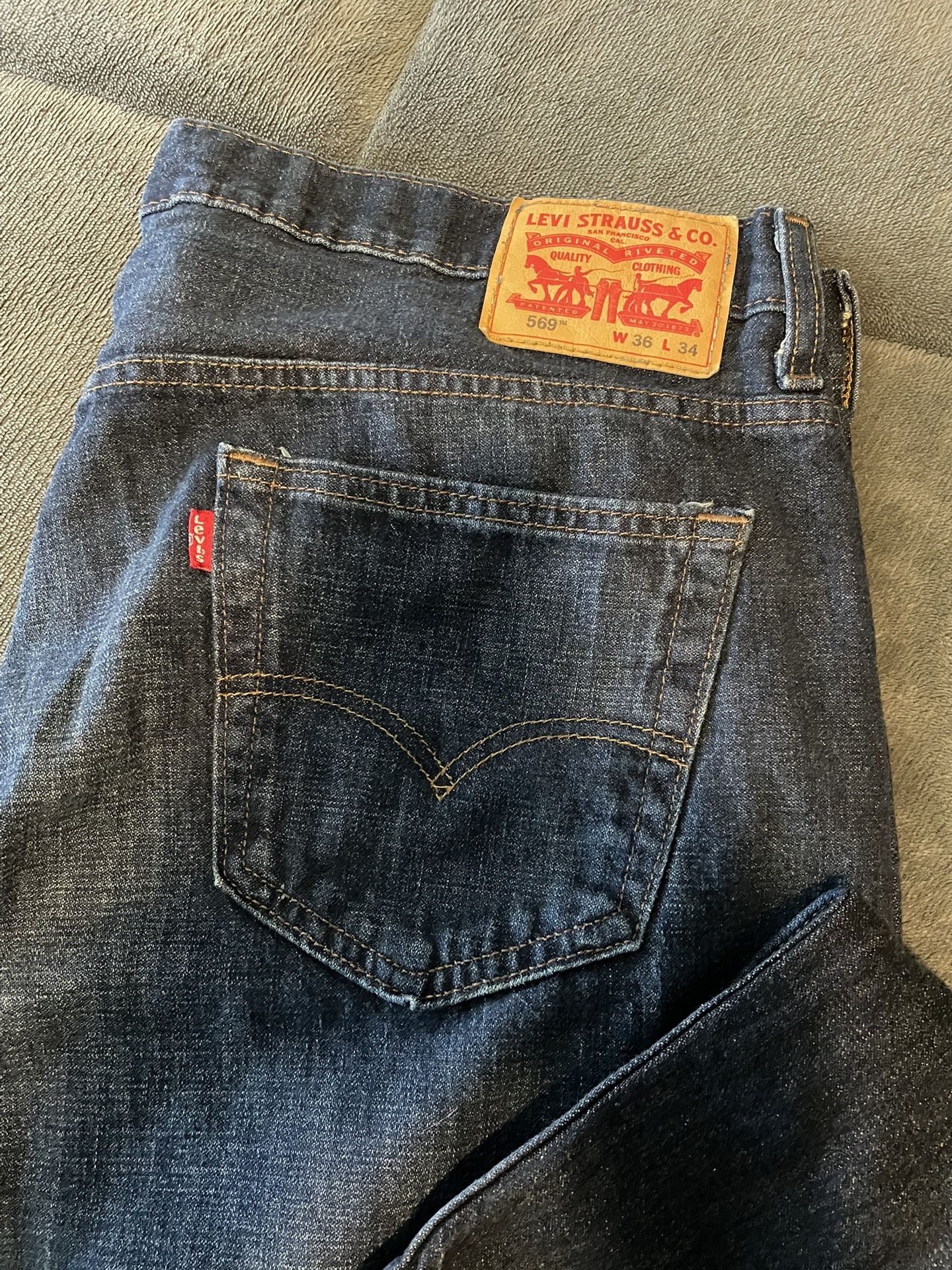Levi Strauss 569 W 36/ L 34 Zipper Brand New Porch Pickup