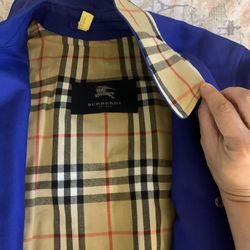 Burberry Blue Trench Coat size 4