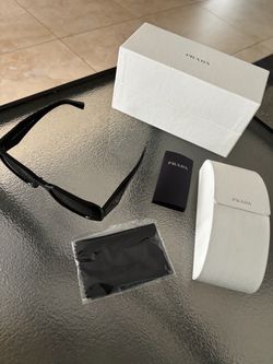 Prada Black Sunglasses with Case and Box