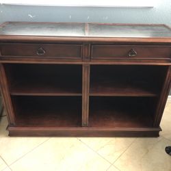 2-Drawer W/Shelves Wooden Cabinet 
