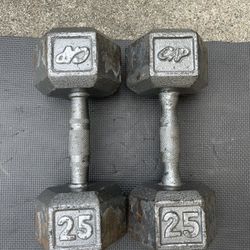 Dumbbell Hexagon Weights (pair of 25s)