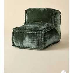 Urban Outfitters Velvet Bean Bag Chair And Ottoman 
