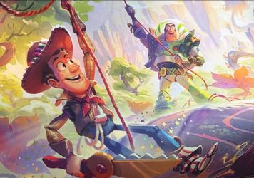 Disney Parks Exclusive Toy Story Lorcana  Foil  Playmat!!