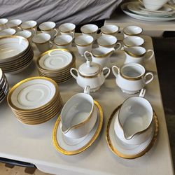 Noritake Signature Gold (4276) Fine China Dinnerware & Serving Set OB0