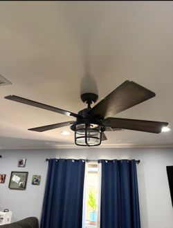52” nautical cage, light ceiling fan W remote