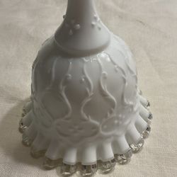 Fenton Spanish Lace Milk Glass Bell