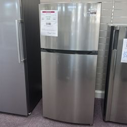 Frigidaire 27.6 in. 14 cu. ft. Top Freezer Refrigerator in Fingerprint-Resistant Stainless Look, ENERGY STAR Dimensions: H 60.5 in, W 27.625 in, D 29.