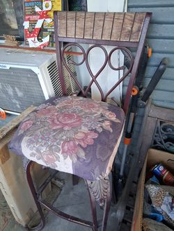 3 Barchairs beautiful purple flowers 4 feet hight