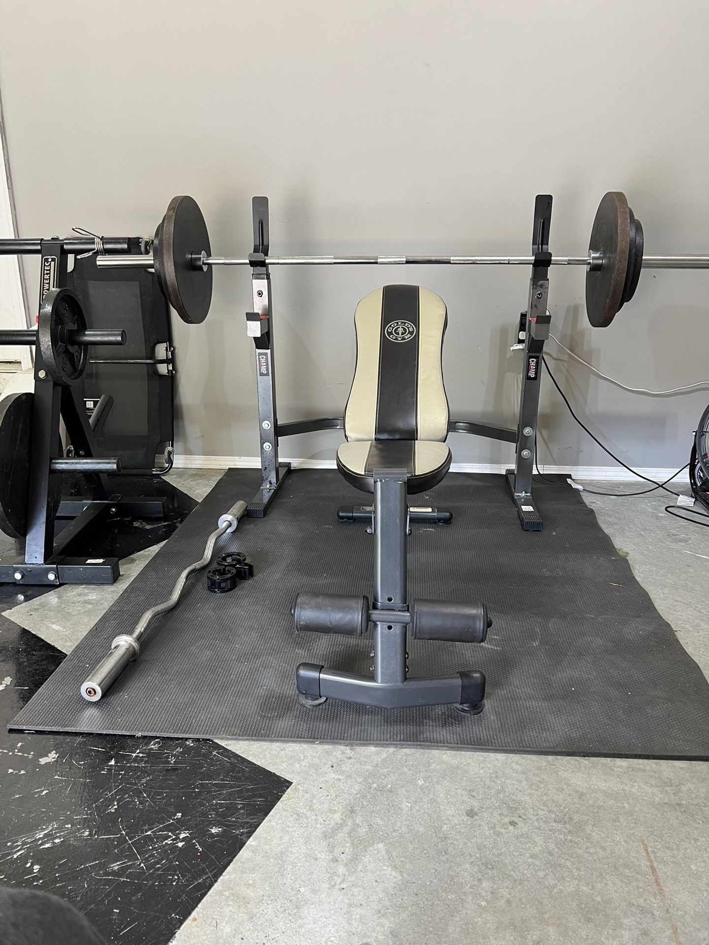 Simple All-in-One Workout Setup – 300 lbs of Weights, Bench & Rack