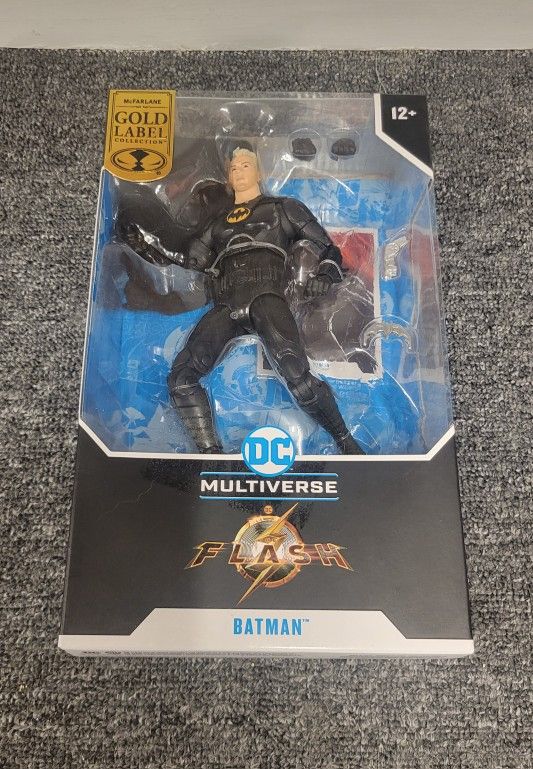 McFarlane DC Multiverse The Flash Batman Unmasked 7" Michael Keaton Gold Label