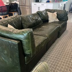 Mitchel Gold Leather Couches 