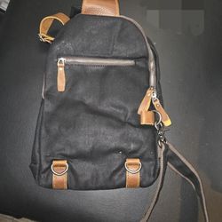 Super nice canvas and leather Side Bag Great For Anything 