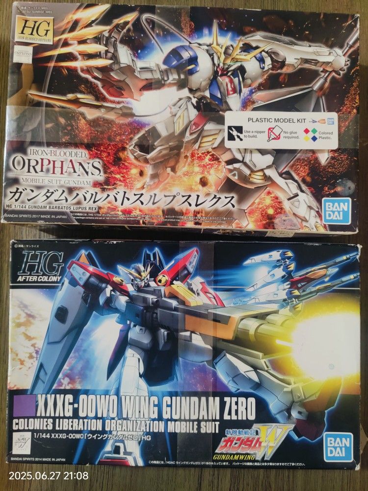 NEW 2 Models Gundam Barbatos And Wing