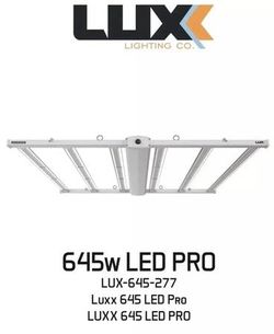 Three Hydroponic Grow LED grow lights by LUXX