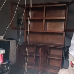 Vintage Wooden China Cabinet