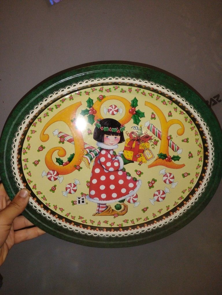 Christmas tin plate