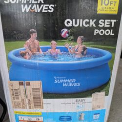 10ft Quick Set Pool With Pump 