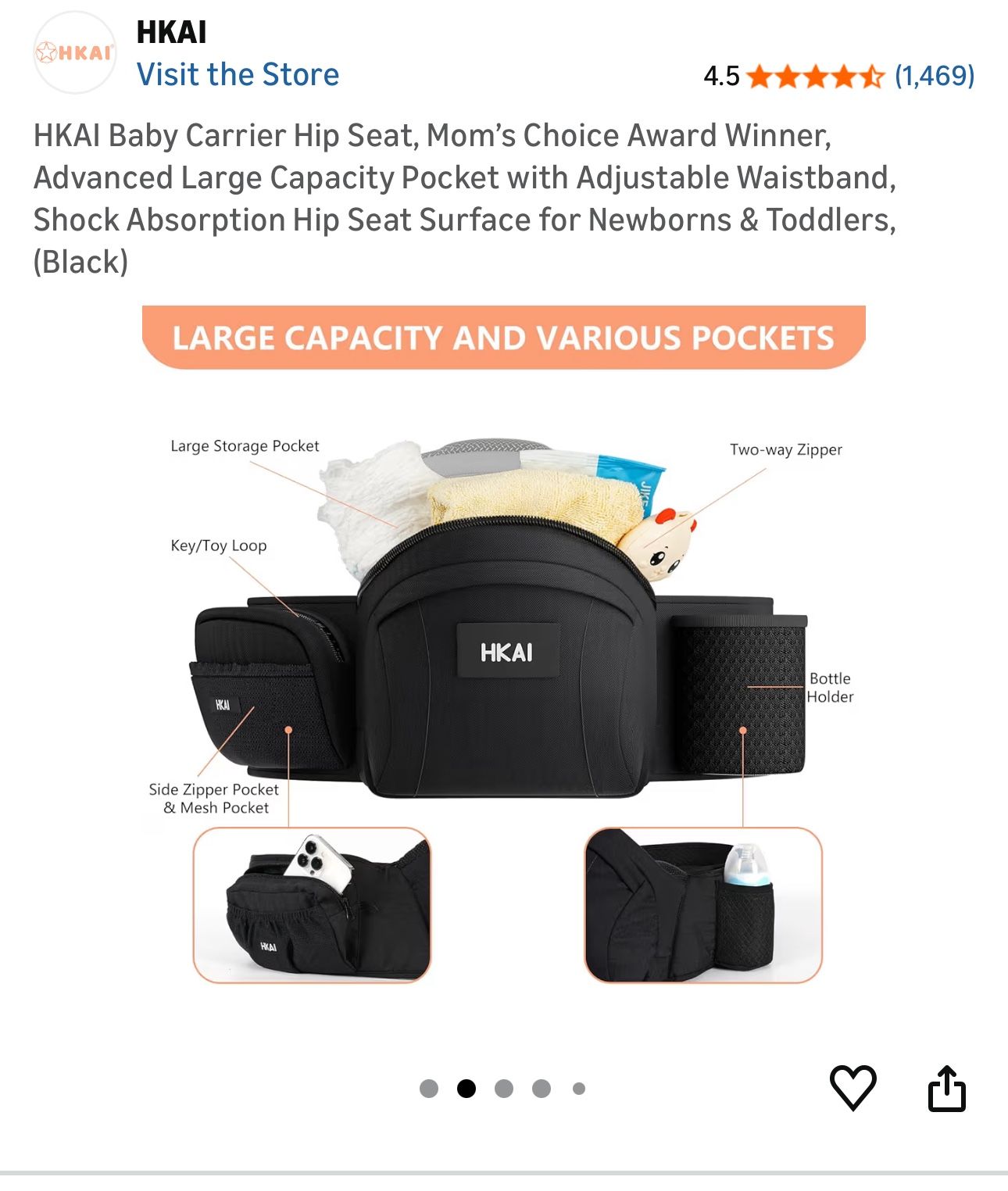 Hkai Baby Hip Carrier